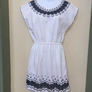 J Crew cream peasant dress size 2.